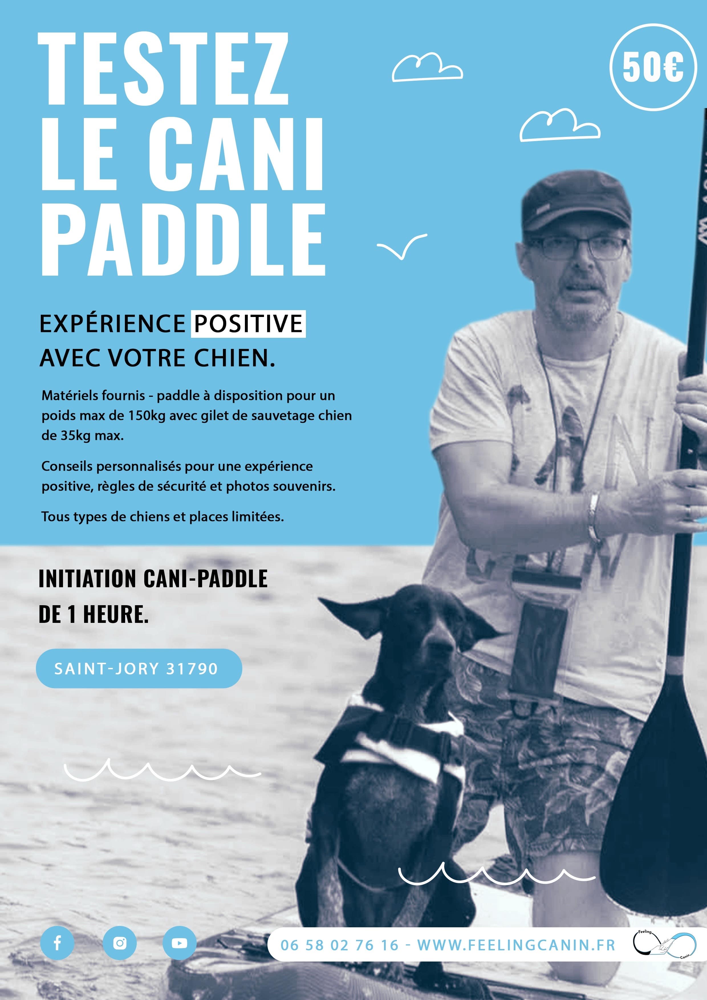 feeling canin; cani paddle